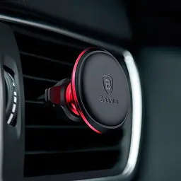 Автомобільний утримувач холдер Baseus Magnetic Air Vent SUGX-A09 Red - мініатюра 5