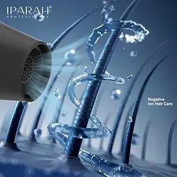 Фен для волосся Iparah P-350 з дифузором та концентратором 2200 Вт Чорний  - мініатюра 4