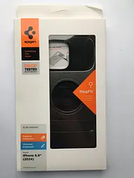 Оригінальний протиударний чохол для iPhone 16 Pro Max Spigen Slim Armor MagSafe Gunmetal ACS08033 з підставкою (MagFit) - мініатюра 2