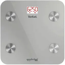 Ваги підлогові Goodvibes Life 160кг Bluetooth AAAx3 в комплекті скло сірий Tefal teh0018009