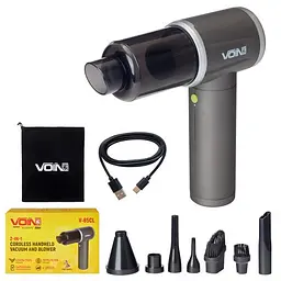 Пилосос "VOIN" V-58CL 60W/7.4V/АКБ-2х2000mAh/2 режими/вологе та сухе чищення/сумка