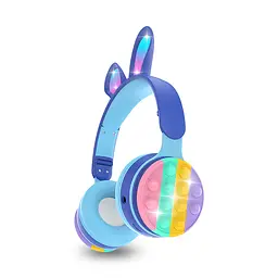 Дитячі навушники Зайчик Bluetooth з підсвіткою, радіо та мікрофоном (В асортименті) - мініатюра 3