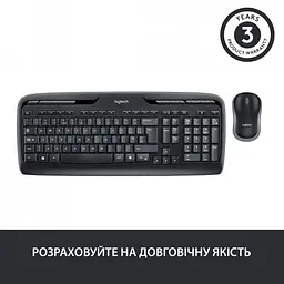 Комплект (клавіатура + миша бездротові) Logitech MK330 Wireless UA розкладка чорна (920-003989) - мініатюра 3