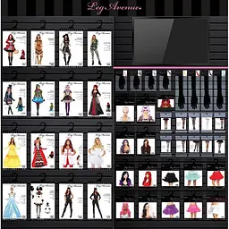 Leg Avenue-Allure Multi Color Wig Grey/Red - Двоколірна перука, сіро-червона - мініатюра 3