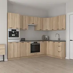 Кухня кутова Ніко 170 х 280 см Idea Сонома зі стільницею 28 мм мат