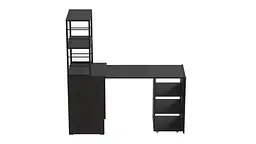 Стіл-тумба трансформер Смарт 4/1 з етажеркою Ferrum-decor 1430x1450x500 Чорний метал ДСП Сосна Кембра 16 мм (FRD-105125) - мініатюра 2