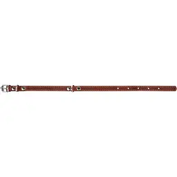 Нашийник одинарний Collar, шкіра, 22-30х1 см, коричневий - мініатюра 2