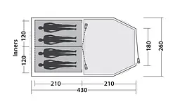 Намет чотиримісний Easy Camp Huntsville 400 Green/Grey (120406) - мініатюра 11