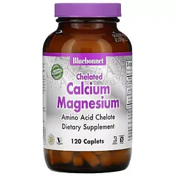 Хелатний кальцій і магній Bluebonnet Nutrition 120 таблеток