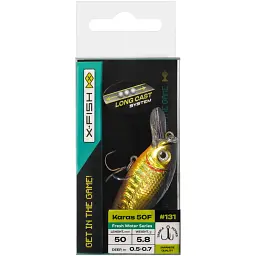 Воблер X-Fish Karas 50F 50mm 5.8g 131 (0.5-0.7m) - мініатюра 2