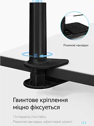 Гнучкий тримач для телефона з прищіпкою 75 см, кріплення для смартфона на гнучкій ніжці - мініатюра 4