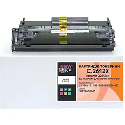 Картридж NewTone HP LJ 1010/1020 Canon LBP-2900 Q2612X Black 3K (NT-KT-Q2612X)