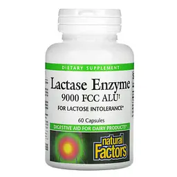Ензими Lactase Enzyme 300 mg 60 капсул Natural Factors vit0006017