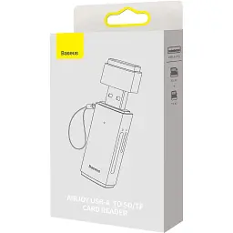 Зчитувач флеш-карт Baseus USB to SD/TF gray (WKQX060013) - мініатюра 7