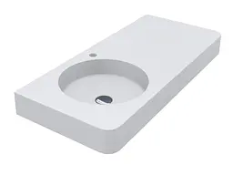 Умивальник Miraggio LOOP 1000 L (8813930) Mirasoft, Матовий, Підвісний, Білий - мініатюра 4