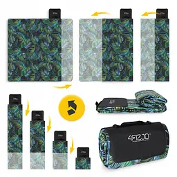 Килимок для пікніка та кемпінгу 4FIZJO 200 x 200 см складний (P-5905973405690) - мініатюра 7