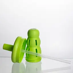 Скляна пляшка для води Apple із ситечком 1,1 л, зелена Yiwu HP-GM-29 - мініатюра 5