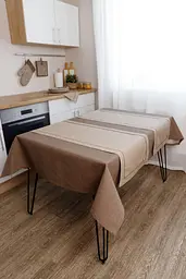 Скатертина 133х133 см Кориця Коричнева ПРОВАНС (041137) - мініатюра 4