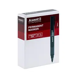 Маркер Axent Permanent Comfort Grip 2542-A, 2 мм круглий чорний (2542-01-A) - мініатюра 2