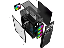 Корпус Gembird Fornax 400X Black (CCC-FC-400X) - мініатюра 2