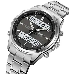 Наручний годинник чоловічий Skmei 2049 Silver White, 2049SIWT (18420) - мініатюра 2