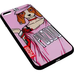 Чохол-накладка PUZOO Glass Printing with TPU Yuppie iPhone 7 Plus /8 Plus Annie Pink - мініатюра 3