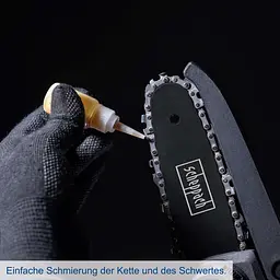 Пила ланцюгова акумуляторна Scheppach C-PC100-X SET S2 (12.7 см, 4.8 м/с, 2х2.0 А-год) - мініатюра 5