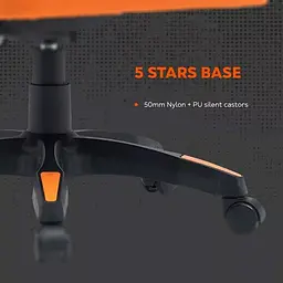 Ігрове крісло Canyon Wave MCH02 Mesh Black Orange (CNE-MCH02) - мініатюра 6