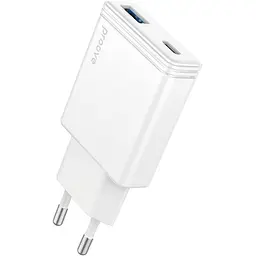 Зарядний пристрій Proove Slender 45W (Type-C + USB) white (WCSL45110002)