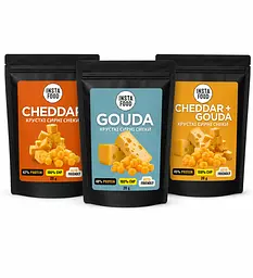 Сирні снеки Insta Food із сушеного сиру, набір 3×20 г