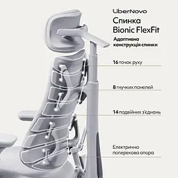 Ігрове крісло LiberNovo Omni Space Gray (CP-GW-0000015-00-00) - мініатюра 12