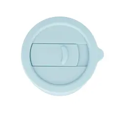 Кавові чашки 295 мл з кришками OldBro Cute Travel Mugs з захисним силіконовим чохлом light blue - мініатюра 3