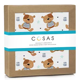 Пелюшка муслінова 80x100 Teddy Bear COSAS (4822052226346)