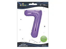 Кулька фольгована цифра PELICAN 40 (100 см) 1 7 лавандова