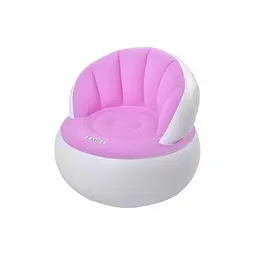 Надувне садове крісло Sofa AND LY-10 для відпочинку 85 х 85 х 74 см. високоякісна бавовна + міцна ПВХ з вологостійким покриттям Рожевий 
