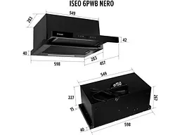 Витяжка телескопічна Perfelli ISEO 6PWB NERO - мініатюра 10