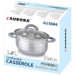 Каструля Aurora AU 5584 3.8л 20см - мініатюра 3