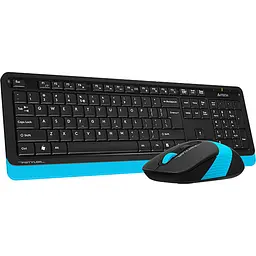 Бездротовий комплект (клавіатура + миша) A4Tech F1110 Fstyler Wireless Black-Blue (FG1010 (Blue)) - мініатюра 2