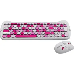 Комплект (Клавіатура та Миша) CANYON HSET-W6 EN Kitty Edition AAA+АА Wireless Pink - мініатюра 5