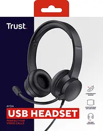 Гарнітура Trust Ayda USB-A чорний (25088_Trust) - мініатюра 9