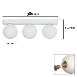Люстра стельова Levistella 761X100F-3 WH+WH (380), G9, білий, сучасний стиль - мініатюра 2