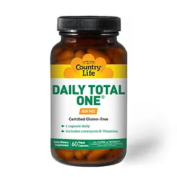 Вітаміни та мінерали Country Life Daily Total One Iron Free, 60 капсул