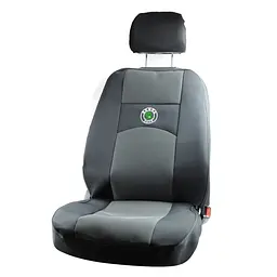 Чохли на сидіння модельні для Skoda Octavia Tour 1996-2010 з підлокітником Чорно - Сірі - мініатюра 2
