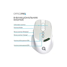 Мишка OfficePro M520W Wireless/Bluetooth White (M520W) - мініатюра 5