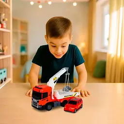 Автомодель TechnoDrive Big Truck Евакуатор Scania з машиною (6408KS) - мініатюра 14