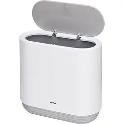 Відро для сміття МВМ My Home BP-14 біле з сірим 10 л (BP-14 WHITE/GRAY)