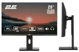 Монітор 2E 28" L2825B 2xHDMI DP MM IPS NTSC 84% 3840x2160 HAS teh0014271 - мініатюра 2
