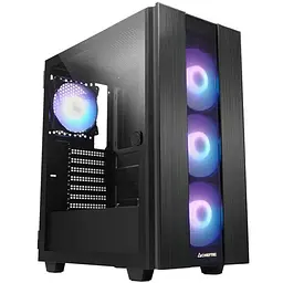 Корпус Chieftec HUNTER 2 GS-02B-OP 4x120mm A-RGB, USB-C, ATX, без Блок живлення, Чорний
