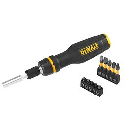 Викрутка FULL FIT Telescoping, 10 насадок, руків'я двокомпонентне, 25-50мм DeWALT hoz0014110 - мініатюра 2