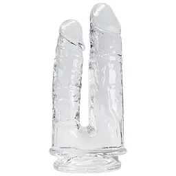 Фалоімітатор Alive Imperium Jelly Dildo прозорий, для подвійного проникнення, гнучкий - мініатюра 2